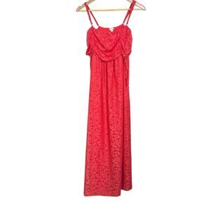 Soma Size Large Coral Lace Convertible Straps Soft Cups Maxi Dress